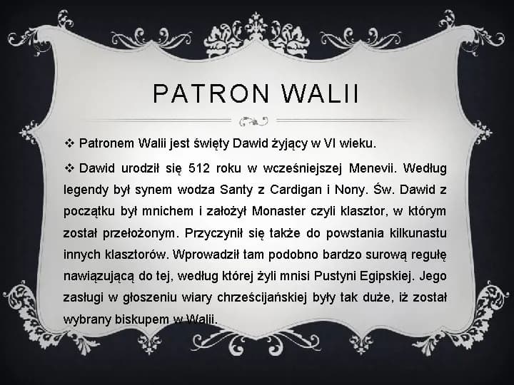 Kto jest patronem Walii? Poznaj historię świętego Dawida i jego znaczenie